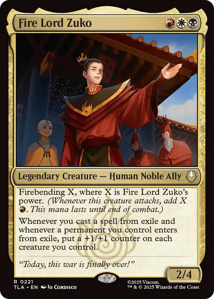 Fire Lord Zuko [Avatar: The Last Airbender] MTG Single Magic: The Gathering  | Multizone: Comics And Games