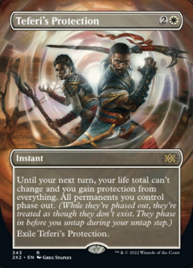 Teferi's Protection (Borderless Alternate Art) [Double Masters 2022] MTG Single Magic: The Gathering  | Multizone: Comics And Games