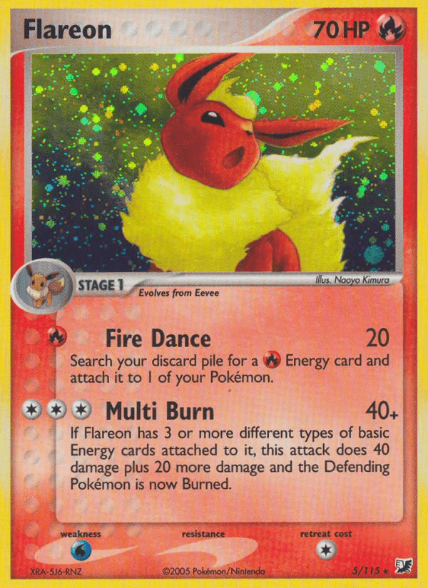 Flareon (5/115) [EX: Unseen Forces] Pokemon Single Pokémon  | Multizone: Comics And Games