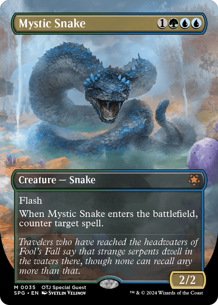Mystic Snake (Borderless) [Outlaws of Thunder Junction Special Guests] MTG Single Magic: The Gathering  | Multizone: Comics And Games