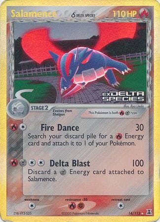 Salamence (14/113) (Delta Species) (Stamped) [EX: Delta Species] Pokemon Single Pokémon  | Multizone: Comics And Games