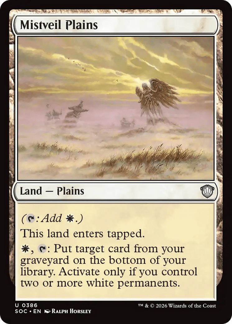 Mistveil Plains [Secrets of Strixhaven Commander] MTG Single Magic: The Gathering  | Multizone: Comics And Games