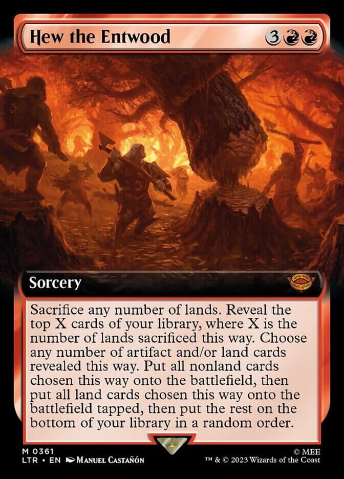 Hew the Entwood (Extended Art) [The Lord of the Rings: Tales of Middle-Earth] MTG Single Magic: The Gathering  | Multizone: Comics And Games