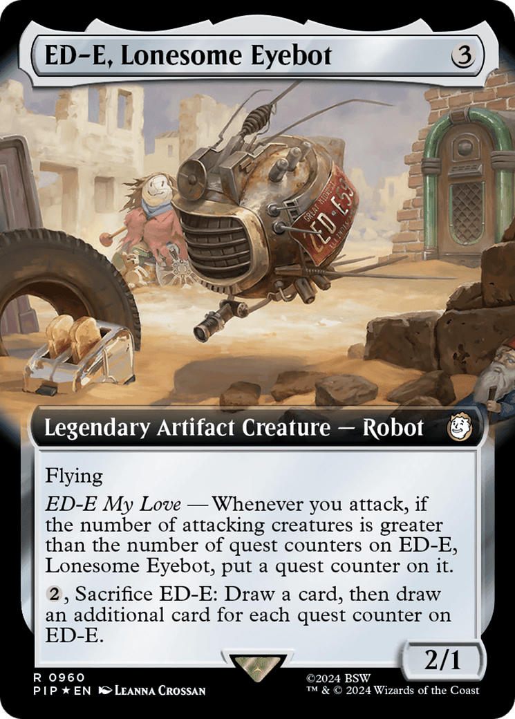 ED-E, Lonesome Eyebot (Extended Art) (Surge Foil) [Fallout] MTG Single Magic: The Gathering  | Multizone: Comics And Games
