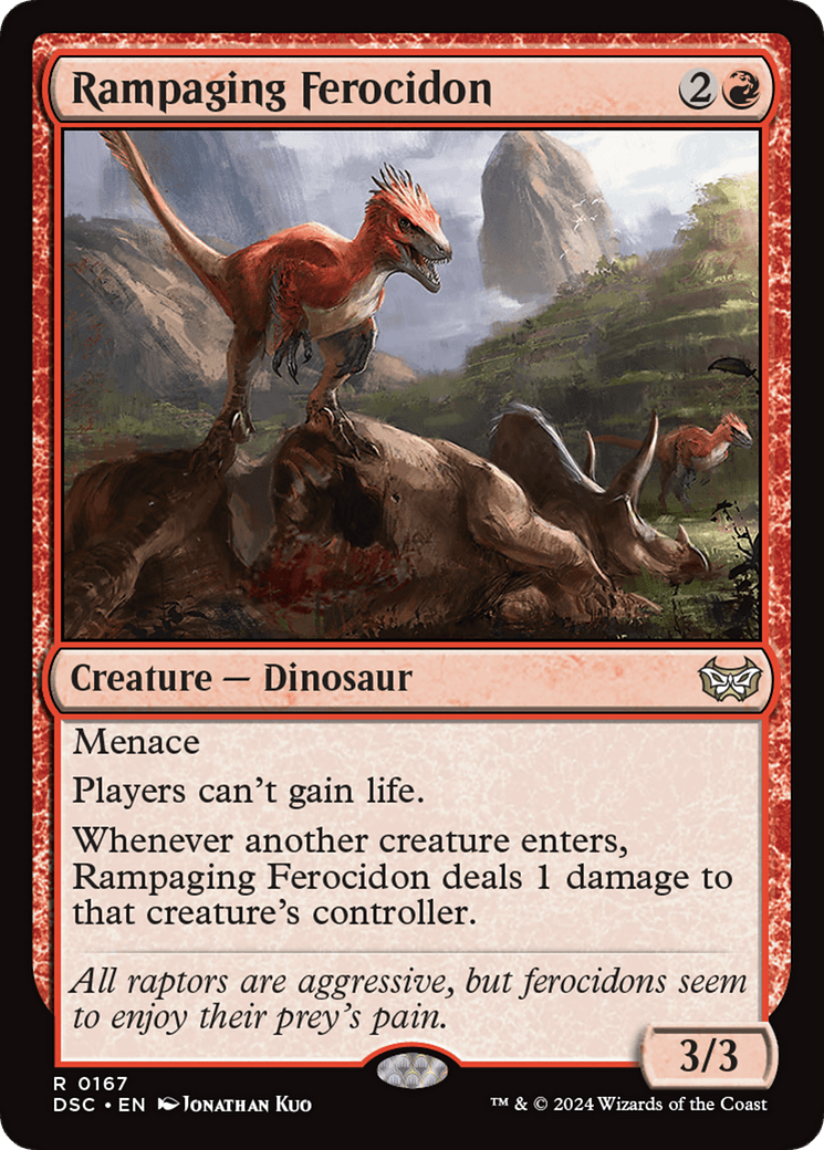 Rampaging Ferocidon [Duskmourn: House of Horror Commander] MTG Single Magic: The Gathering  | Multizone: Comics And Games