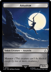 Assassin // Human Rogue Double-Sided Token [Assassin's Creed Tokens] MTG Single Magic: The Gathering  | Multizone: Comics And Games