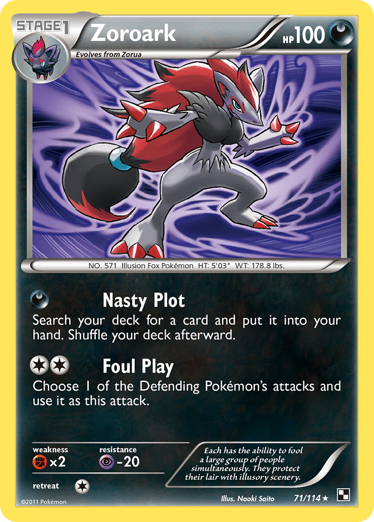 Zoroark (71/114) [Black & White: Base Set] Pokemon Single Pokémon  | Multizone: Comics And Games
