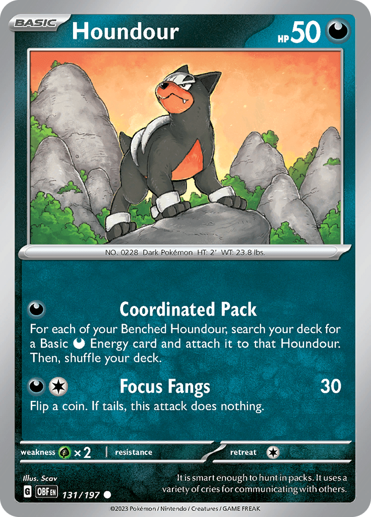 Houndour (131/197) [Scarlet & Violet: Obsidian Flames] Pokemon Single Pokémon  | Multizone: Comics And Games