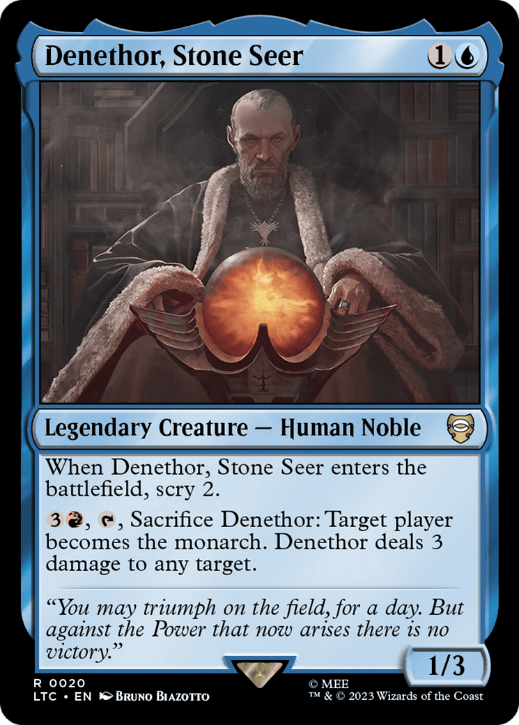 Denethor, Stone Seer [The Lord of the Rings: Tales of Middle-Earth Commander] MTG Single Magic: The Gathering  | Multizone: Comics And Games