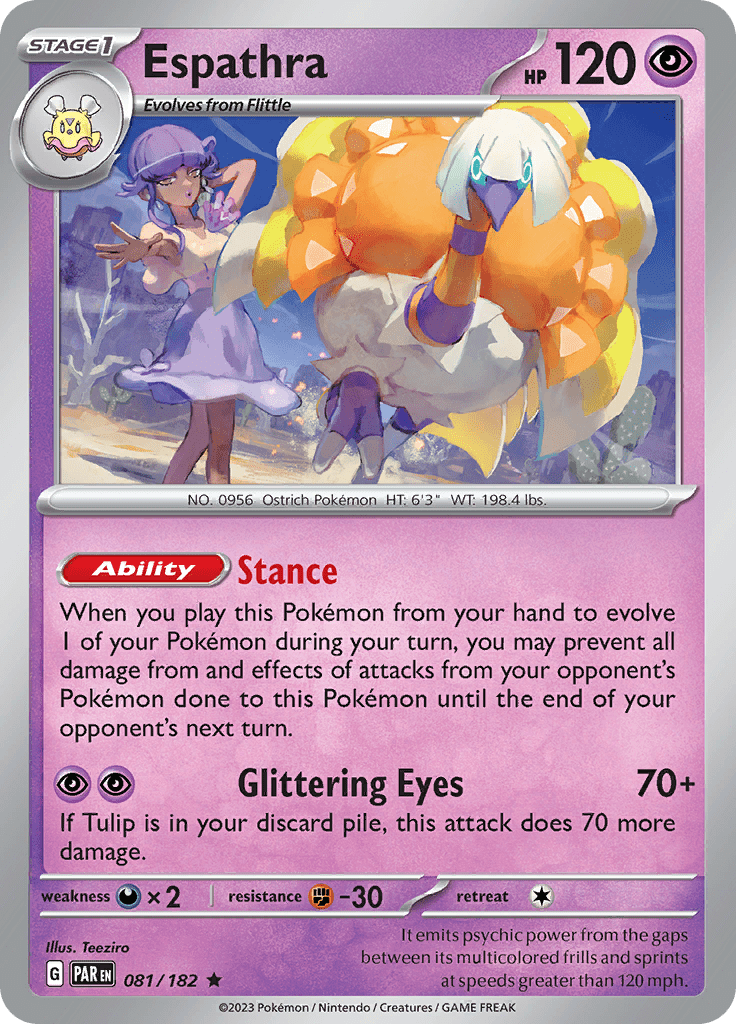 Espathra (081/182) [Scarlet & Violet: Paradox Rift] Pokemon Single Pokémon  | Multizone: Comics And Games