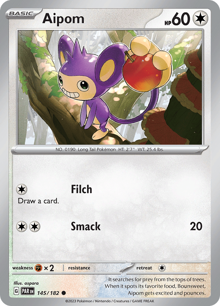 Aipom (145/182) [Scarlet & Violet: Paradox Rift] Pokemon Single Pokémon  | Multizone: Comics And Games