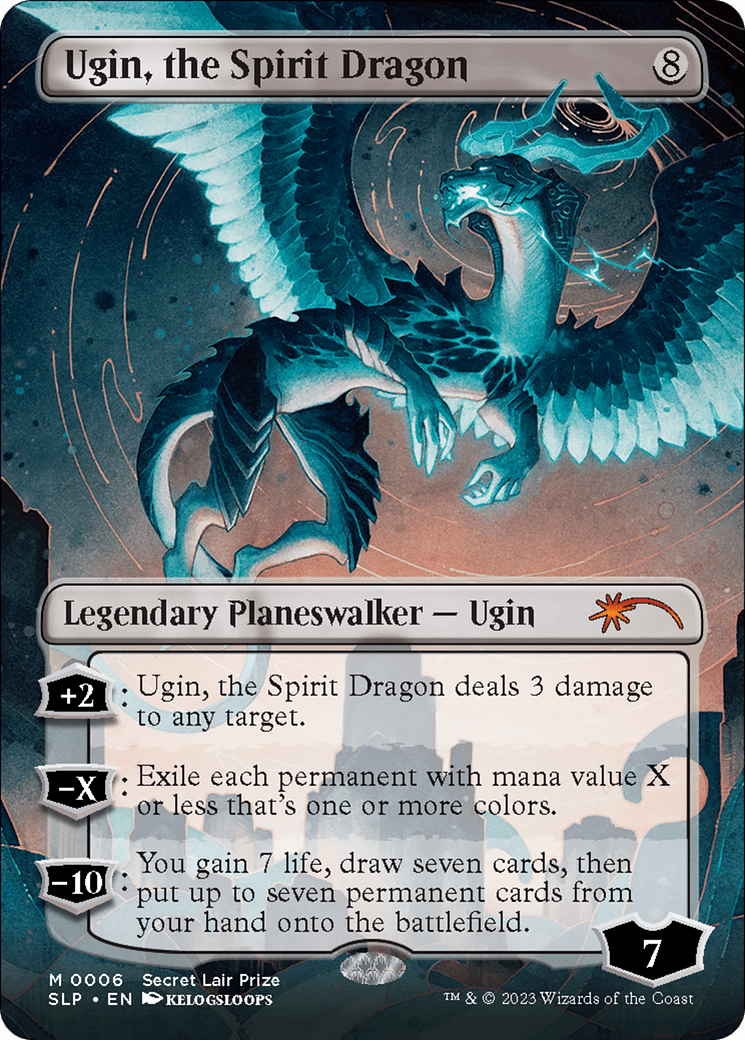 Ugin, the Spirit Dragon (Borderless) [Secret Lair Showdown] MTG Single Magic: The Gathering  | Multizone: Comics And Games