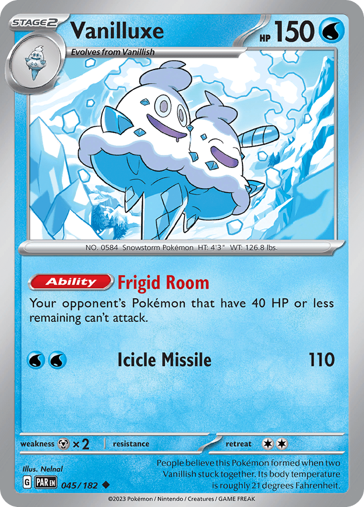 Vanilluxe (045/182) [Scarlet & Violet: Paradox Rift] Pokemon Single Pokémon  | Multizone: Comics And Games