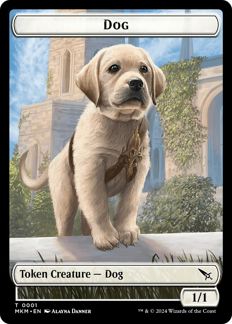 Dog Token [Murders at Karlov Manor Tokens] MTG Single Magic: The Gathering  | Multizone: Comics And Games