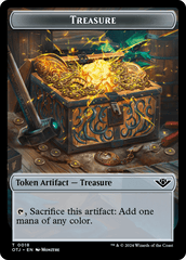 Treasure // Dinosaur Double-Sided Token [Outlaws of Thunder Junction Tokens] MTG Single Magic: The Gathering  | Multizone: Comics And Games