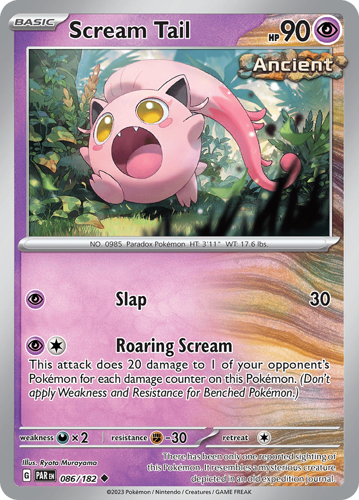 Scream Tail (086/182) [Scarlet & Violet: Paradox Rift] Pokemon Single Pokémon  | Multizone: Comics And Games