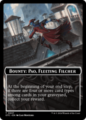 Bounty: Paq, Fleeting Filcher // Bounty Rules Double-Sided Token [Outlaws of Thunder Junction Commander Tokens] MTG Single Magic: The Gathering  | Multizone: Comics And Games