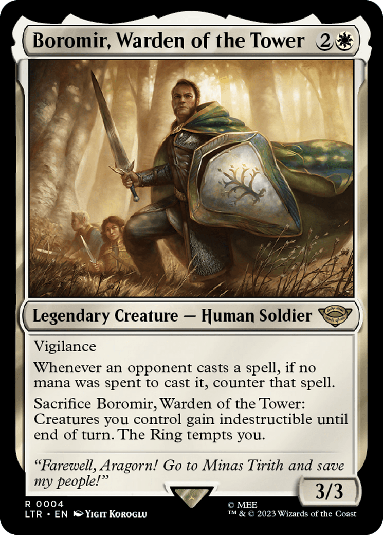 Boromir, Warden of the Tower [The Lord of the Rings: Tales of Middle-Earth] MTG Single Magic: The Gathering  | Multizone: Comics And Games