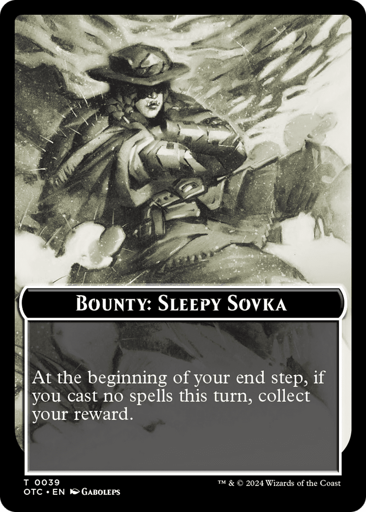 Bounty: Sleepy Sovka // Bounty Rules Double-Sided Token [Outlaws of Thunder Junction Commander Tokens] MTG Single Magic: The Gathering  | Multizone: Comics And Games
