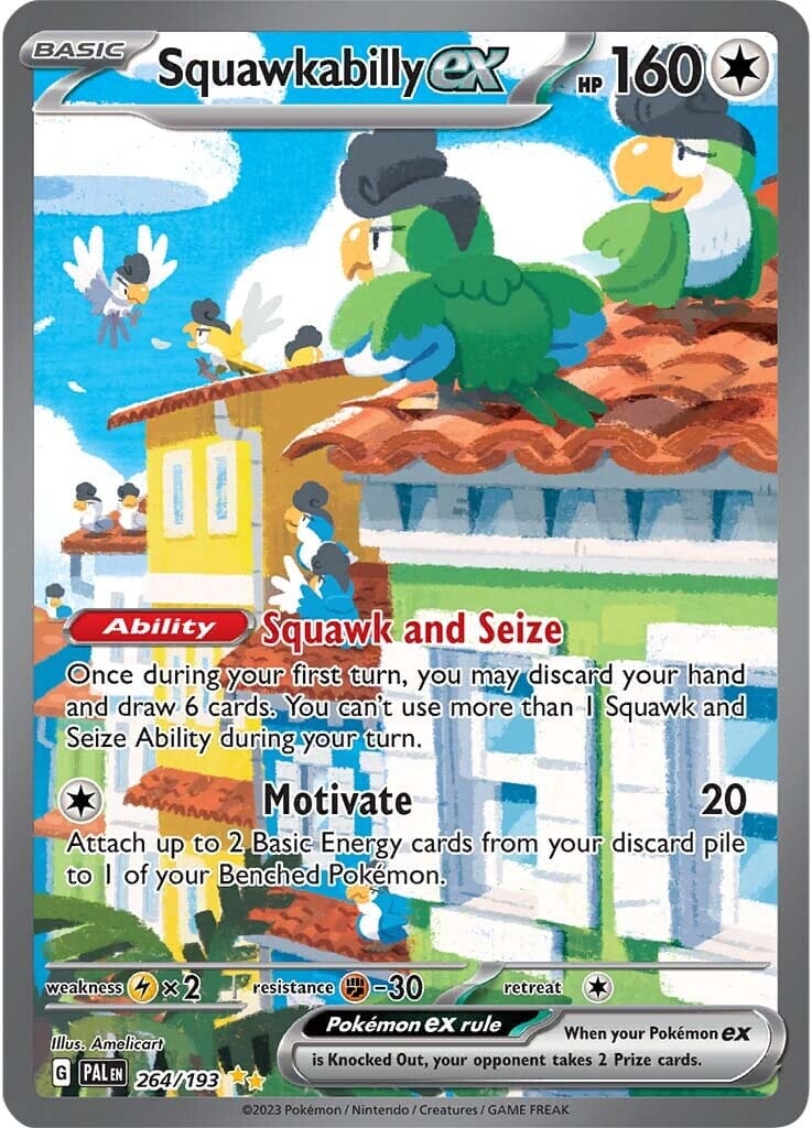 Squawkabilly ex (264/193) [Scarlet & Violet: Paldea Evolved] Pokemon Single Pokémon  | Multizone: Comics And Games