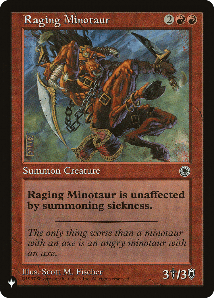 Raging Minotaur [The List] MTG Single Magic: The Gathering  | Multizone: Comics And Games