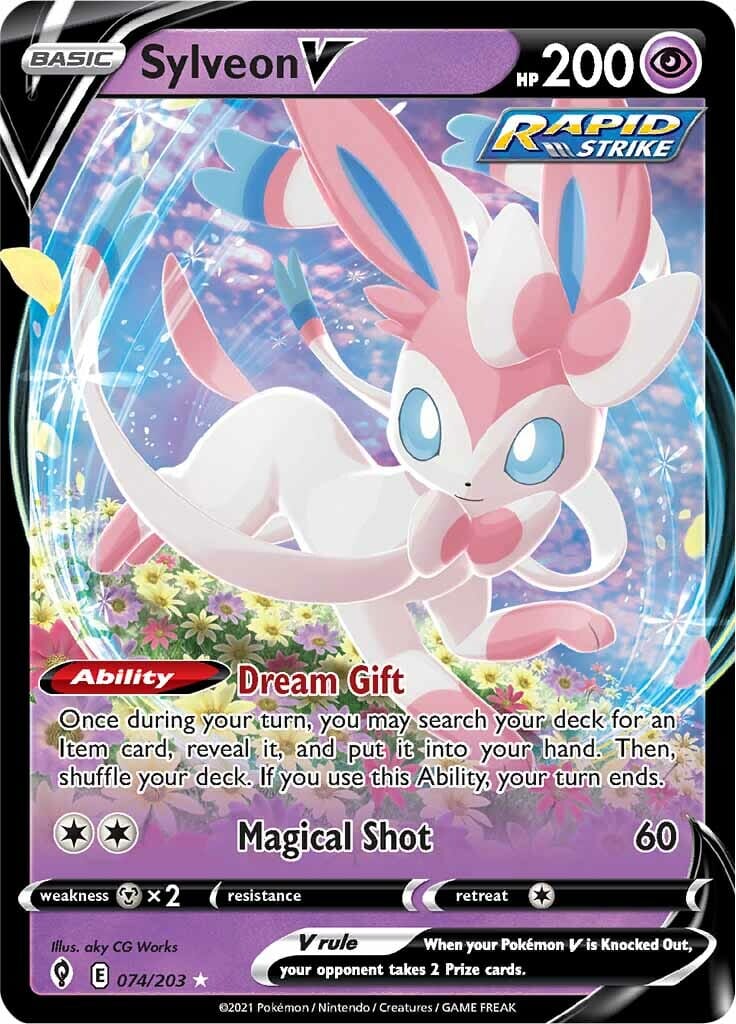 Sylveon V (074/203) [Sword & Shield: Evolving Skies] Pokemon Single Pokémon  | Multizone: Comics And Games
