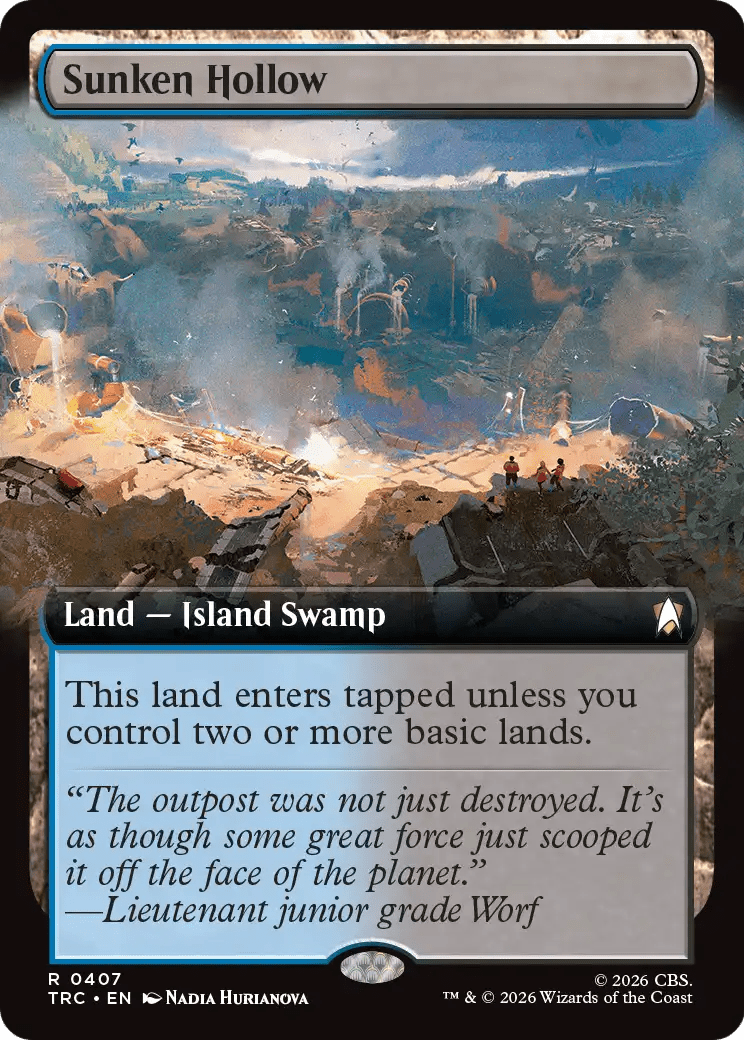 Sunken Hollow (Extended Art) [Star Trek Commander] MTG Single Magic: The Gathering  | Multizone: Comics And Games
