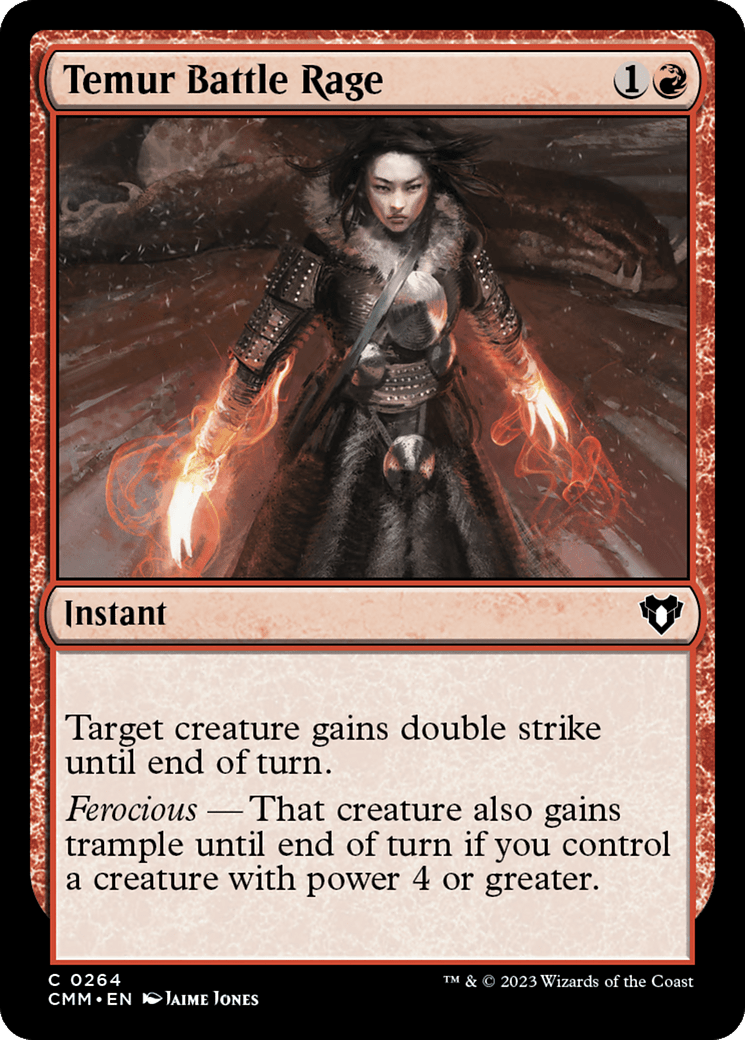 Temur Battle Rage [Commander Masters] MTG Single Magic: The Gathering  | Multizone: Comics And Games