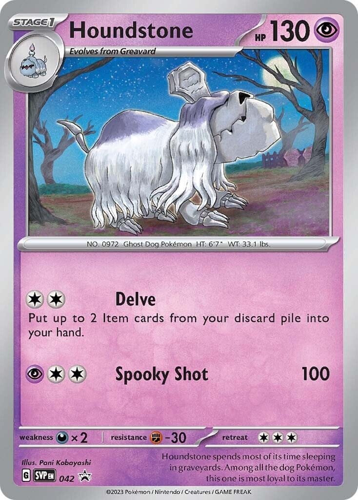Houndstone (042) [Scarlet & Violet: Black Star Promos] Pokemon Single Pokémon  | Multizone: Comics And Games