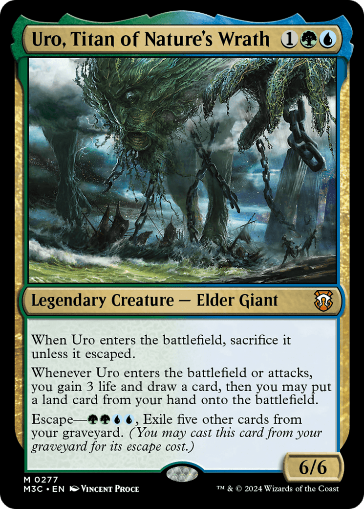 Uro, Titan of Nature's Wrath (Ripple Foil) [Modern Horizons 3 Commander] MTG Single Magic: The Gathering  | Multizone: Comics And Games