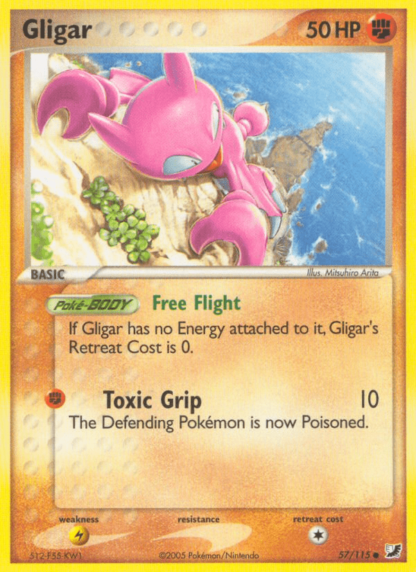 Gligar (57/115) [EX: Unseen Forces] Pokemon Single Pokémon  | Multizone: Comics And Games