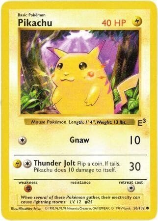 Pikachu (58/102) (E3 Stamped Promo with Red Cheeks) [Miscellaneous Cards] | Multizone: Comics And Games