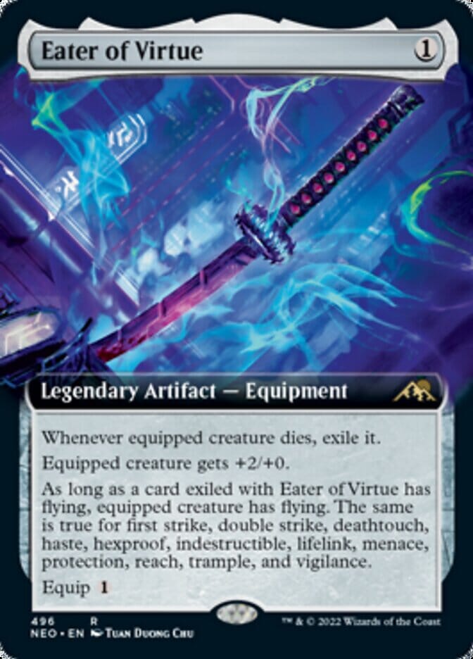 Eater of Virtue (Extended Art) [Kamigawa: Neon Dynasty] MTG Single Magic: The Gathering  | Multizone: Comics And Games