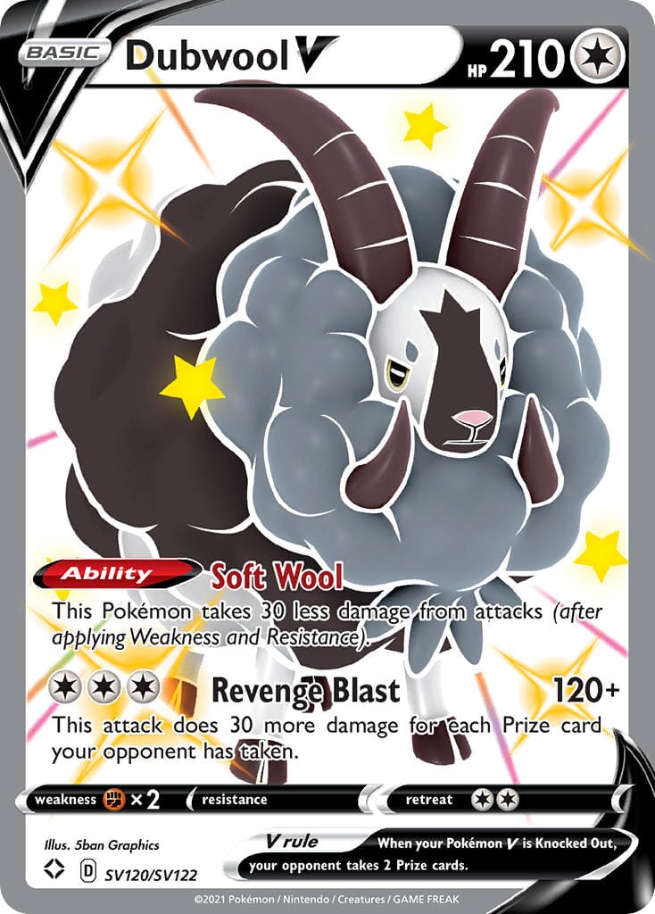Dubwool V (SV120/SV122) [Sword & Shield: Shining Fates] Pokemon Single Pokémon  | Multizone: Comics And Games