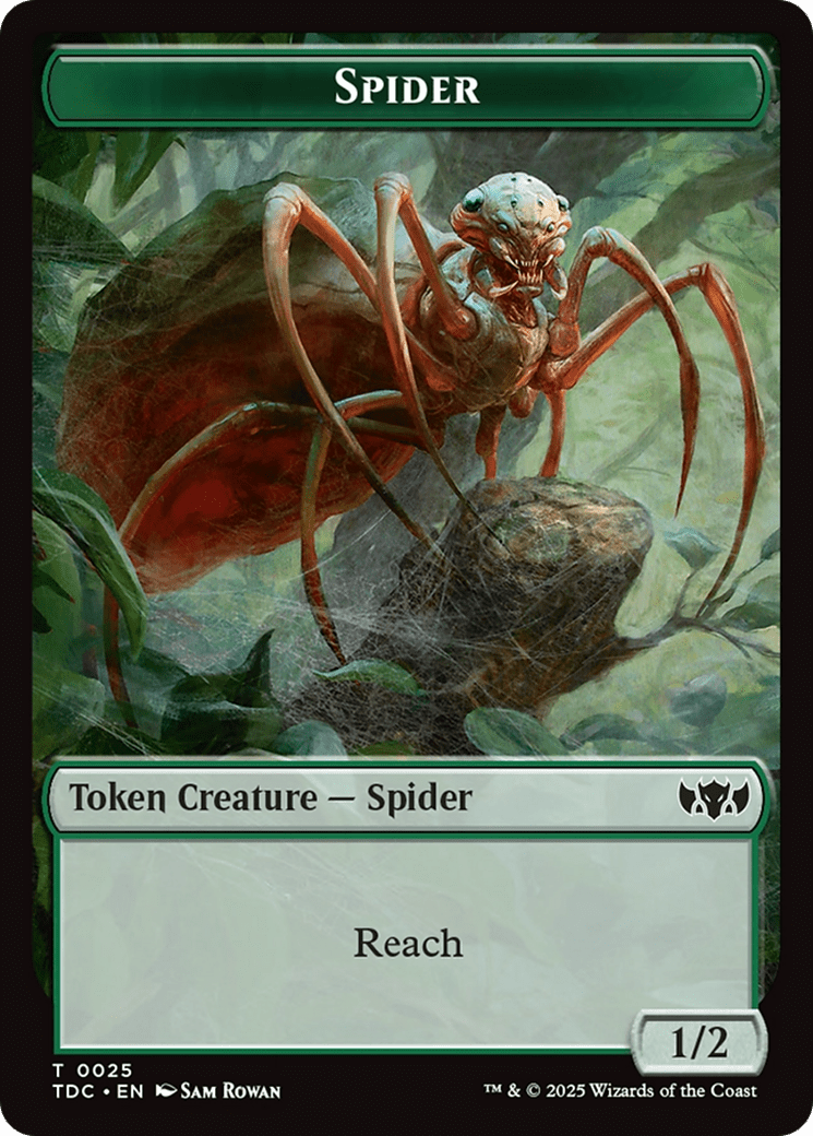 Wall // Spider Double-Sided Token [Tarkir: Dragonstorm Commander Tokens] MTG Single Magic: The Gathering  | Multizone: Comics And Games