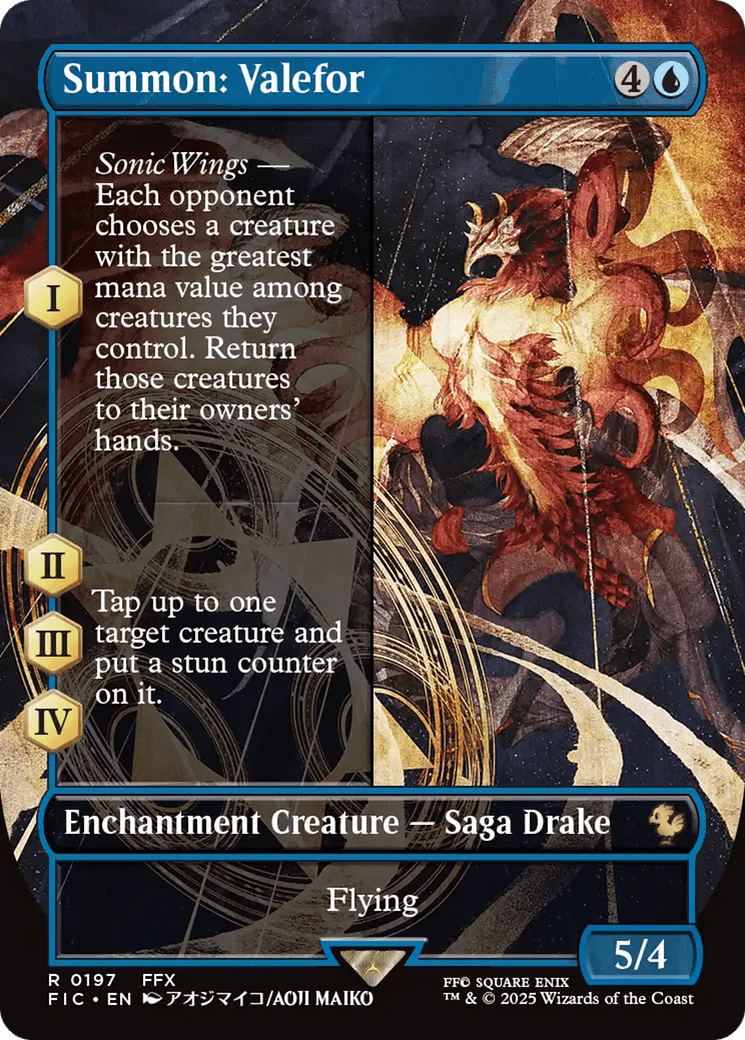 Summon: Valefor (Borderless) [FINAL FANTASY Commander] MTG Single Magic: The Gathering  | Multizone: Comics And Games