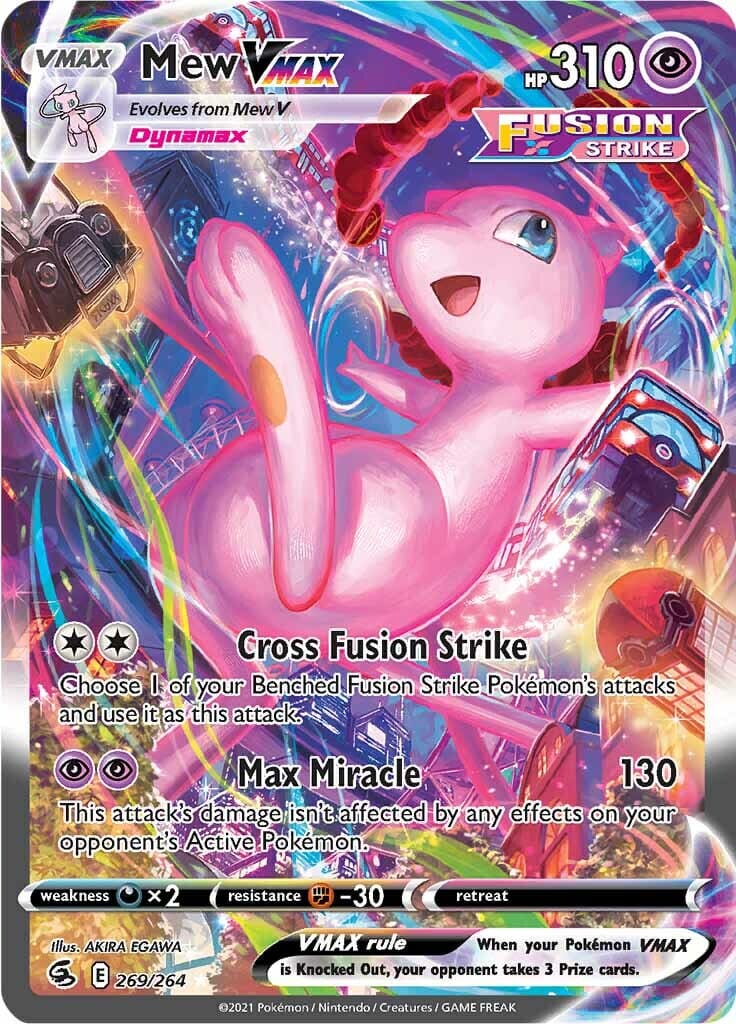 Mew VMAX (269/264) [Sword & Shield: Fusion Strike] Pokemon Single Pokémon  | Multizone: Comics And Games