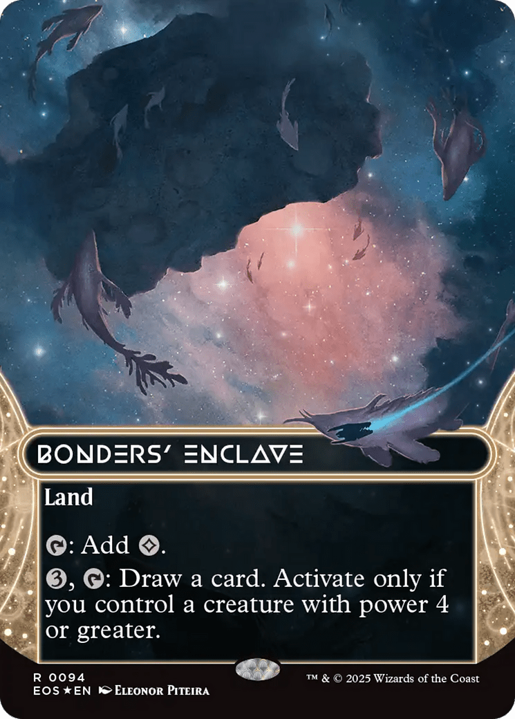 Bonders' Enclave (0094) (Borderless) (Galaxy Foil) [Edge of Eternities: Stellar Sights] MTG Single Magic: The Gathering  | Multizone: Comics And Games
