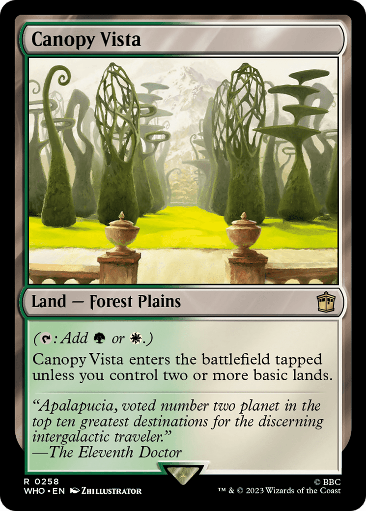 Canopy Vista [Doctor Who] MTG Single Magic: The Gathering  | Multizone: Comics And Games