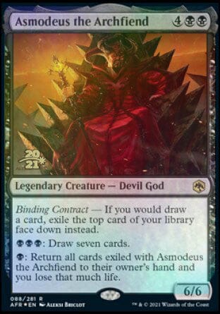 Asmodeus the Archfiend [Dungeons & Dragons: Adventures in the Forgotten Realms Prerelease Promos] MTG Single Magic: The Gathering  | Multizone: Comics And Games