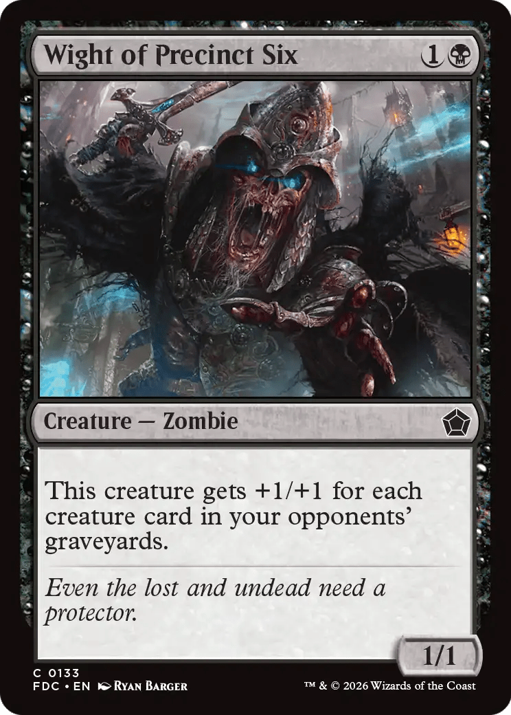 Wight of Precinct Six [Foundations Commander] MTG Single Magic: The Gathering  | Multizone: Comics And Games