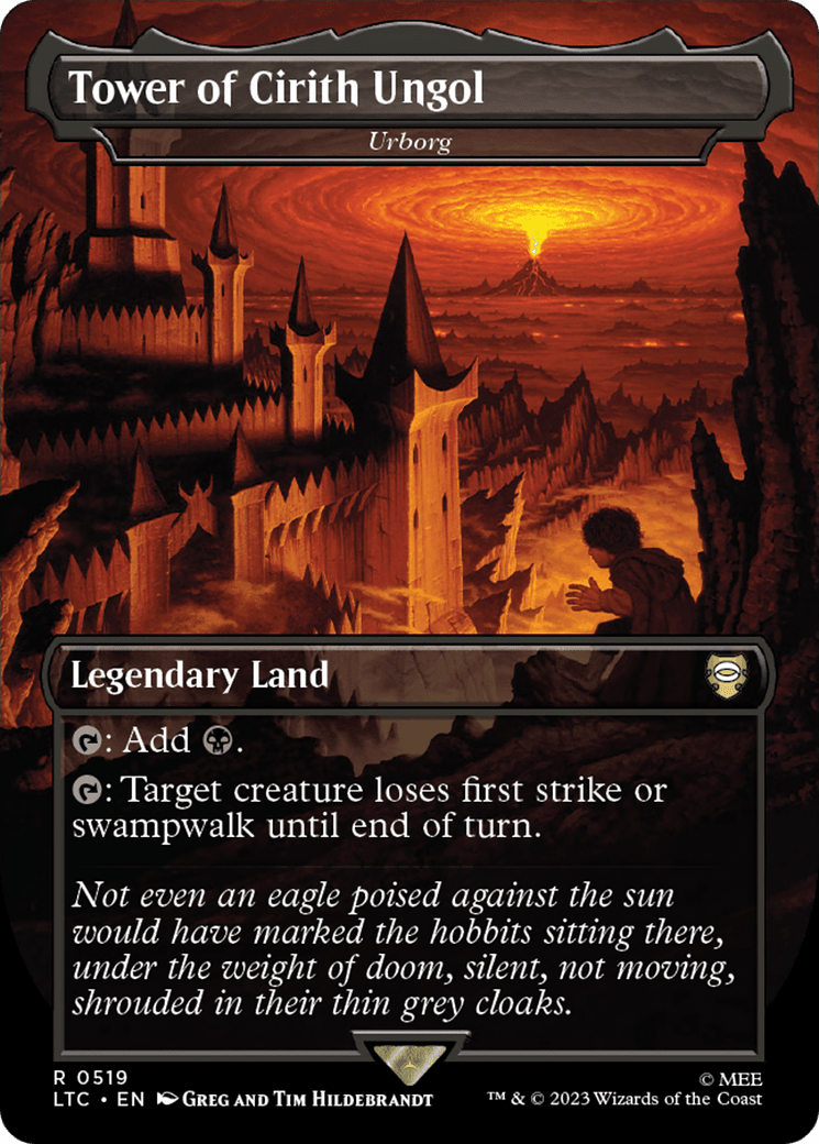 Tower of Cirith Ungol - Urborg (Borderless) [The Lord of the Rings: Tales of Middle-Earth Commander] MTG Single Magic: The Gathering  | Multizone: Comics And Games