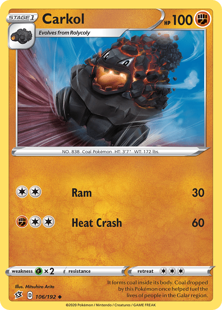 Carkol (106/192) [Sword & Shield: Rebel Clash] Pokemon Single Pokémon  | Multizone: Comics And Games