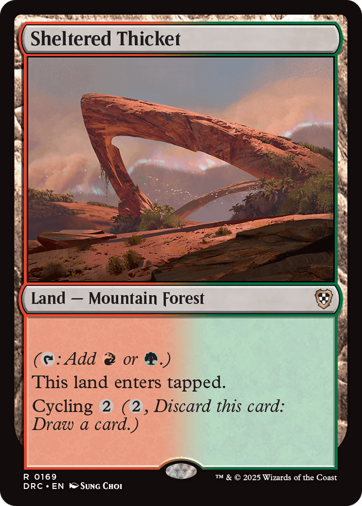 Sheltered Thicket [Aetherdrift Commander] MTG Single Magic: The Gathering  | Multizone: Comics And Games