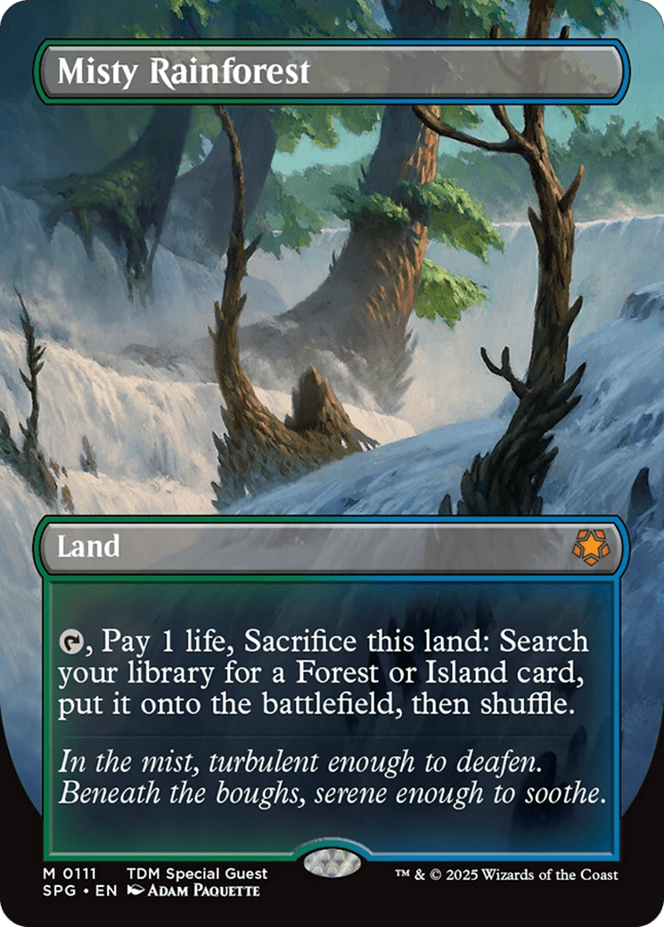Misty Rainforest (Borderless) [Tarkir: Dragonstorm Special Guests] MTG Single Magic: The Gathering  | Multizone: Comics And Games