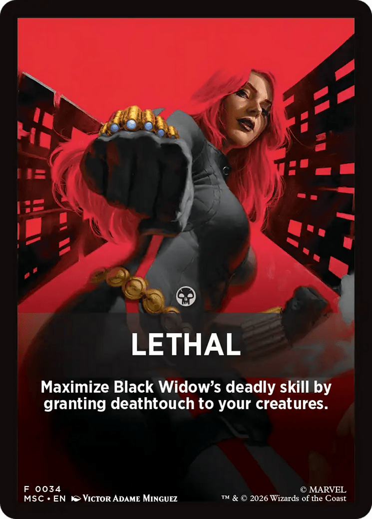 Lethal Theme Card [Marvel Super Heroes Commander] MTG Single Magic: The Gathering  | Multizone: Comics And Games