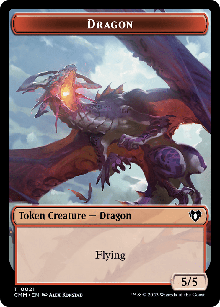 Saproling // Dragon (0021) Double-Sided Token [Commander Masters Tokens] MTG Single Magic: The Gathering  | Multizone: Comics And Games