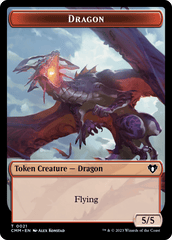 Saproling // Dragon (0021) Double-Sided Token [Commander Masters Tokens] MTG Single Magic: The Gathering  | Multizone: Comics And Games