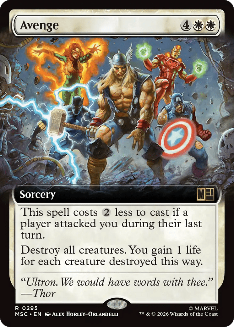 Avenge (Extended Art) [Marvel Super Heroes Commander] MTG Single Magic: The Gathering  | Multizone: Comics And Games