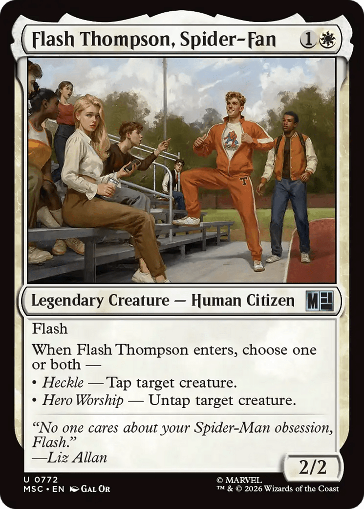 Flash Thompson, Spider-Fan [Marvel Super Heroes Commander] MTG Single Magic: The Gathering  | Multizone: Comics And Games